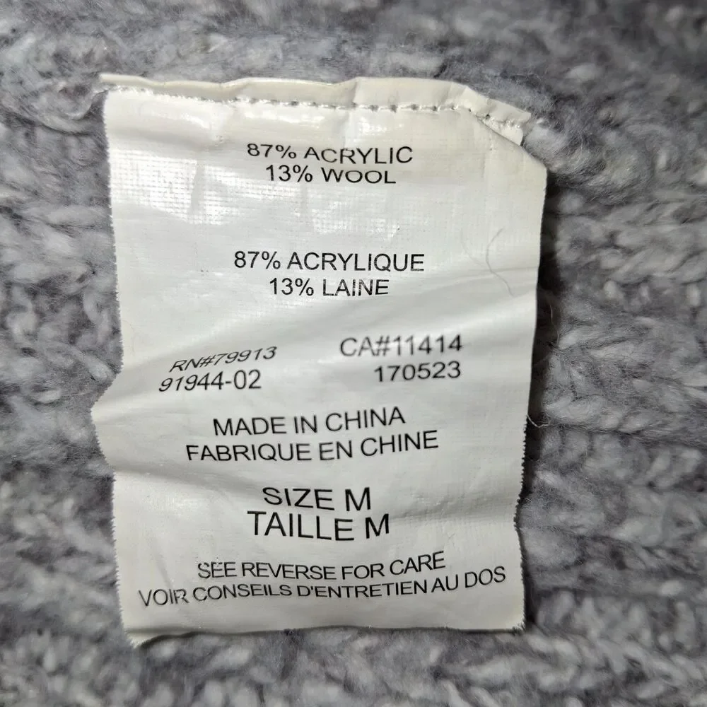 Motherhood Maternity Cardigan Women’s Medium Grey Knit Open Front Sweater - Picture 14 of 14